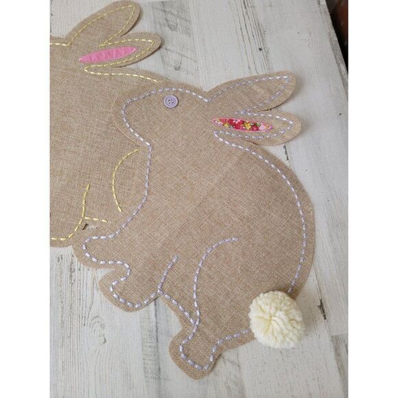 Easter Bunny Banner table runner home decor fabric - Picture 4 of 10